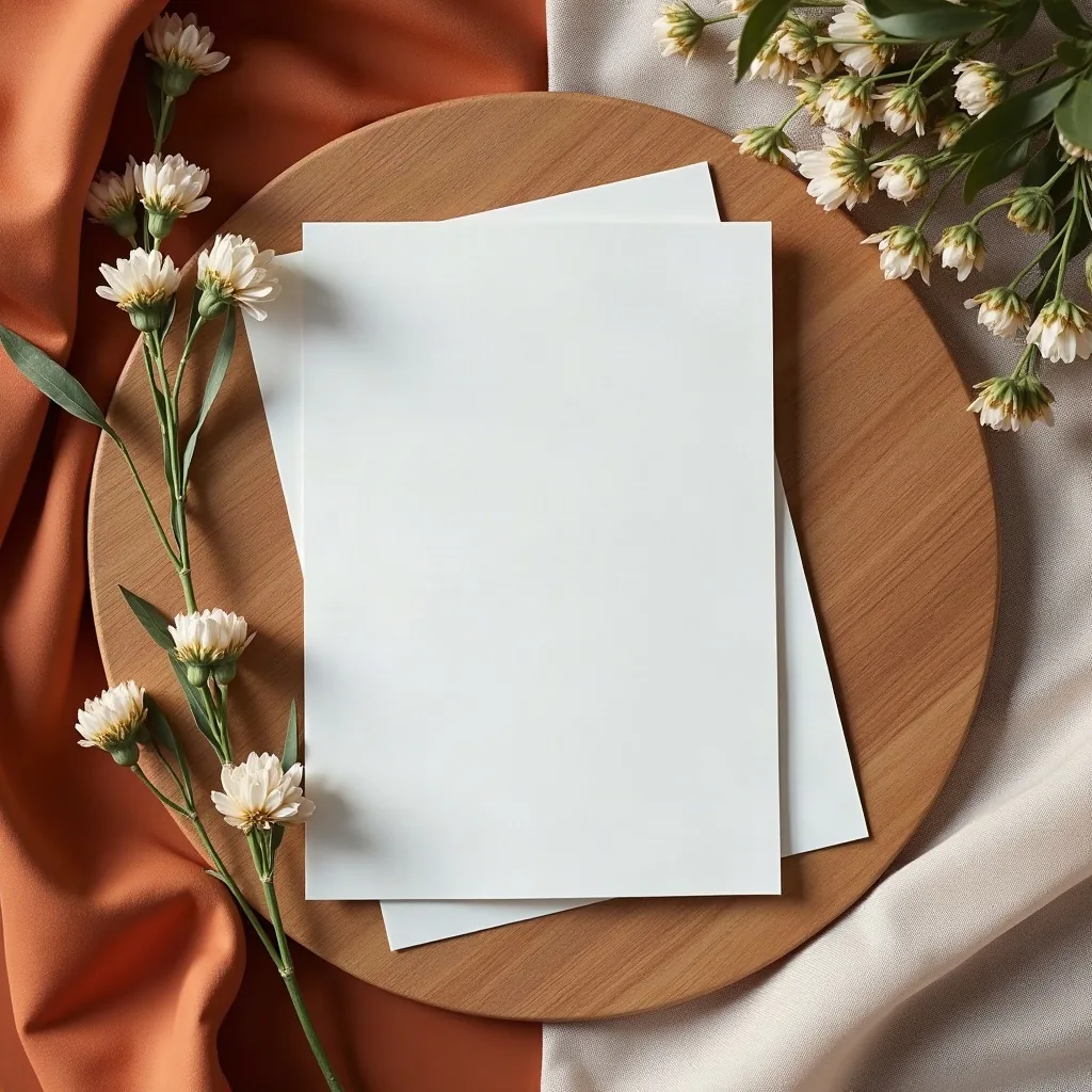 Concepto: La invitación para una boda boho (IA)