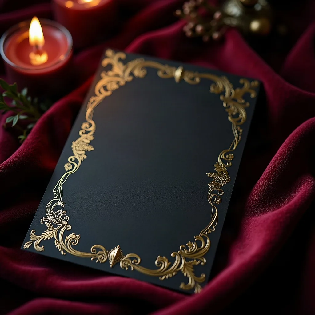 Concepto: La invitación para una boda gótica (IA)