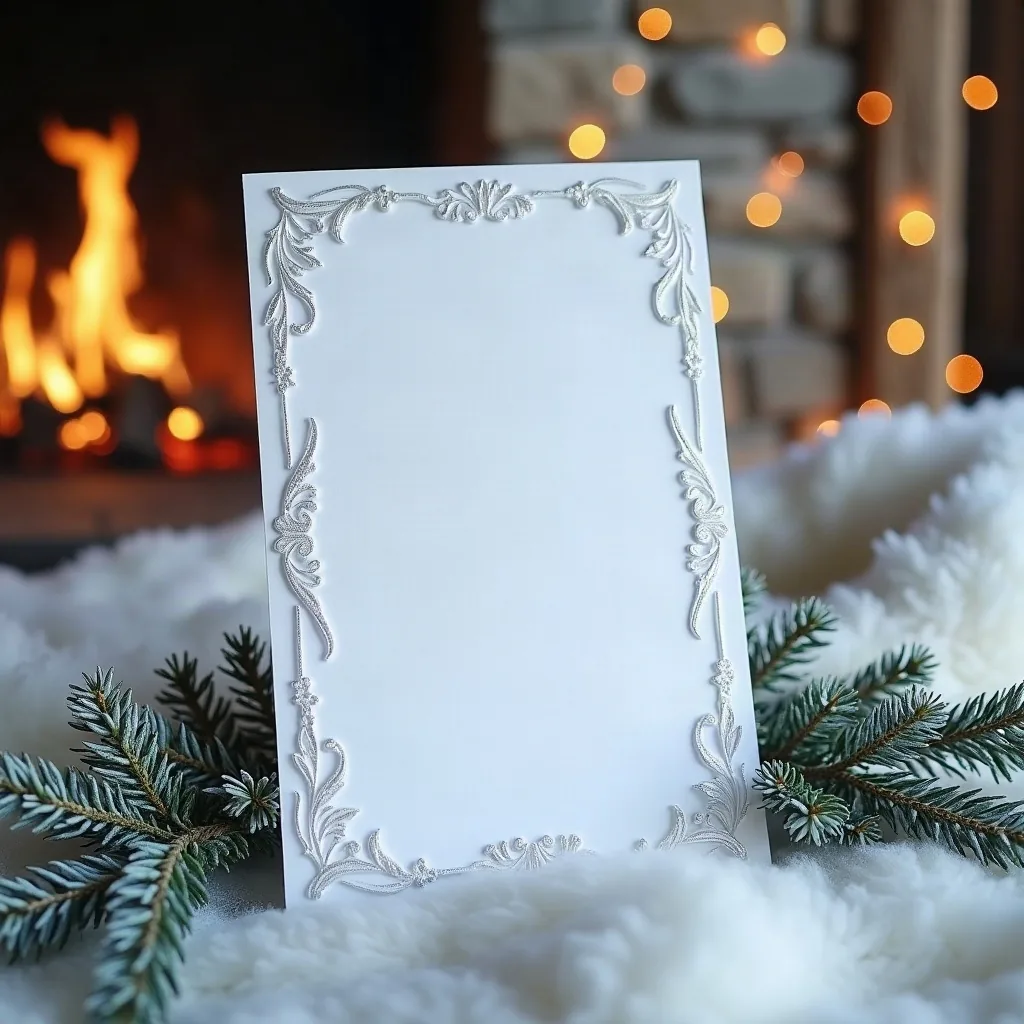 Concepto: La invitación para una boda de invierno (IA)