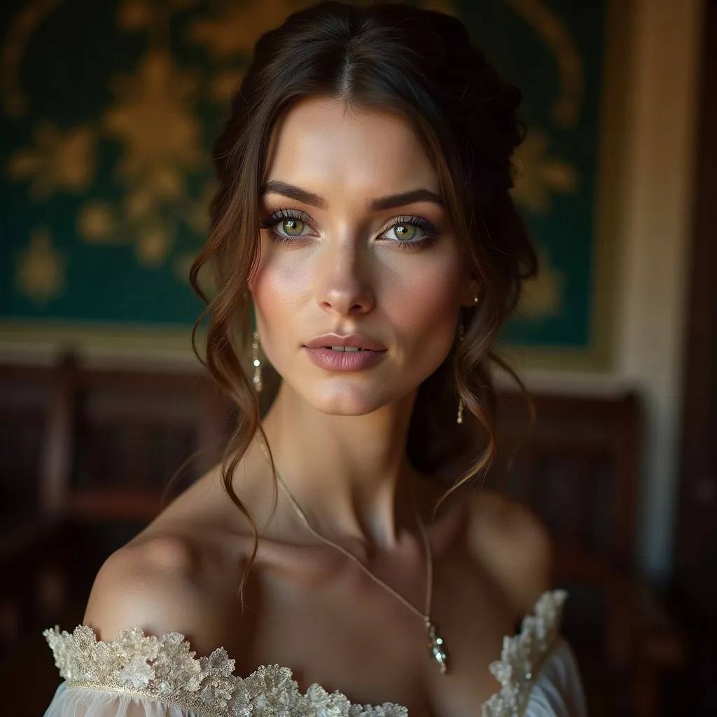 Concepto: La novia para una boda medieval (IA)